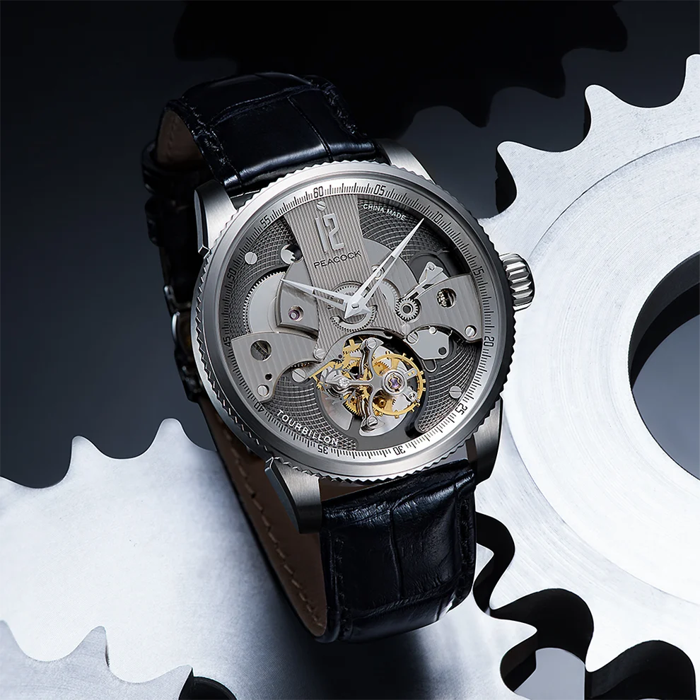 Peacock Witness Off-center Tourbillon Watch