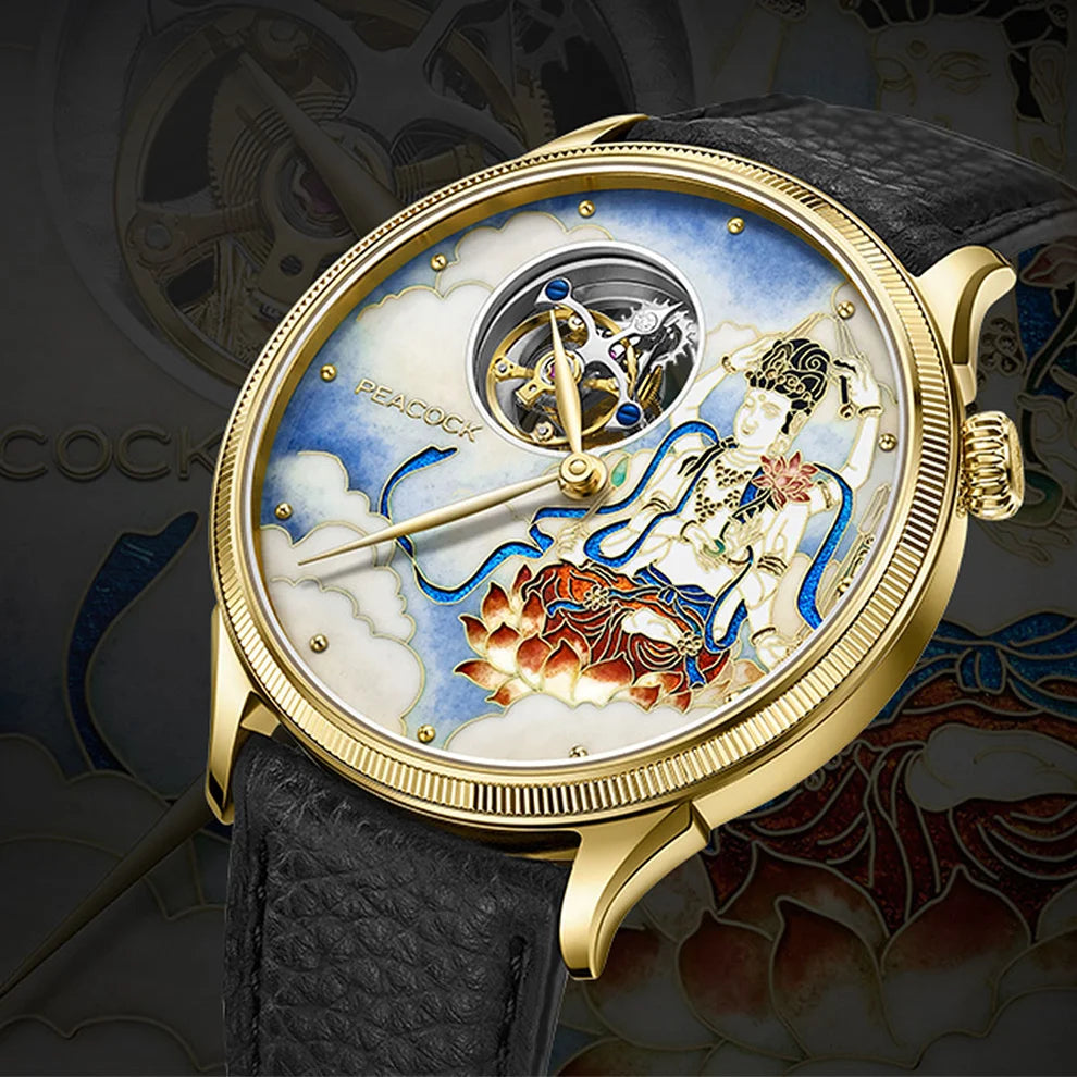 Peacock Peak Maja-chenmo Tourbillon 18K Gold Watch