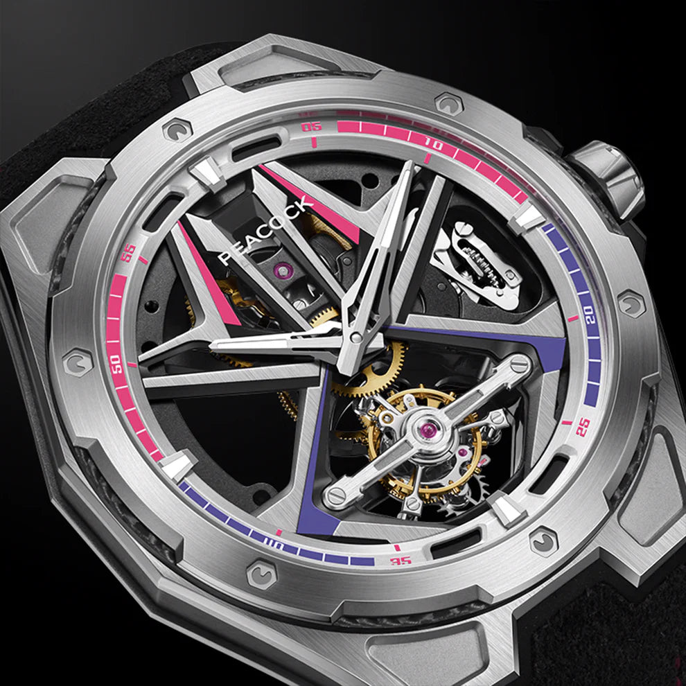 Peacock Top Racing Tourbillon Watch
