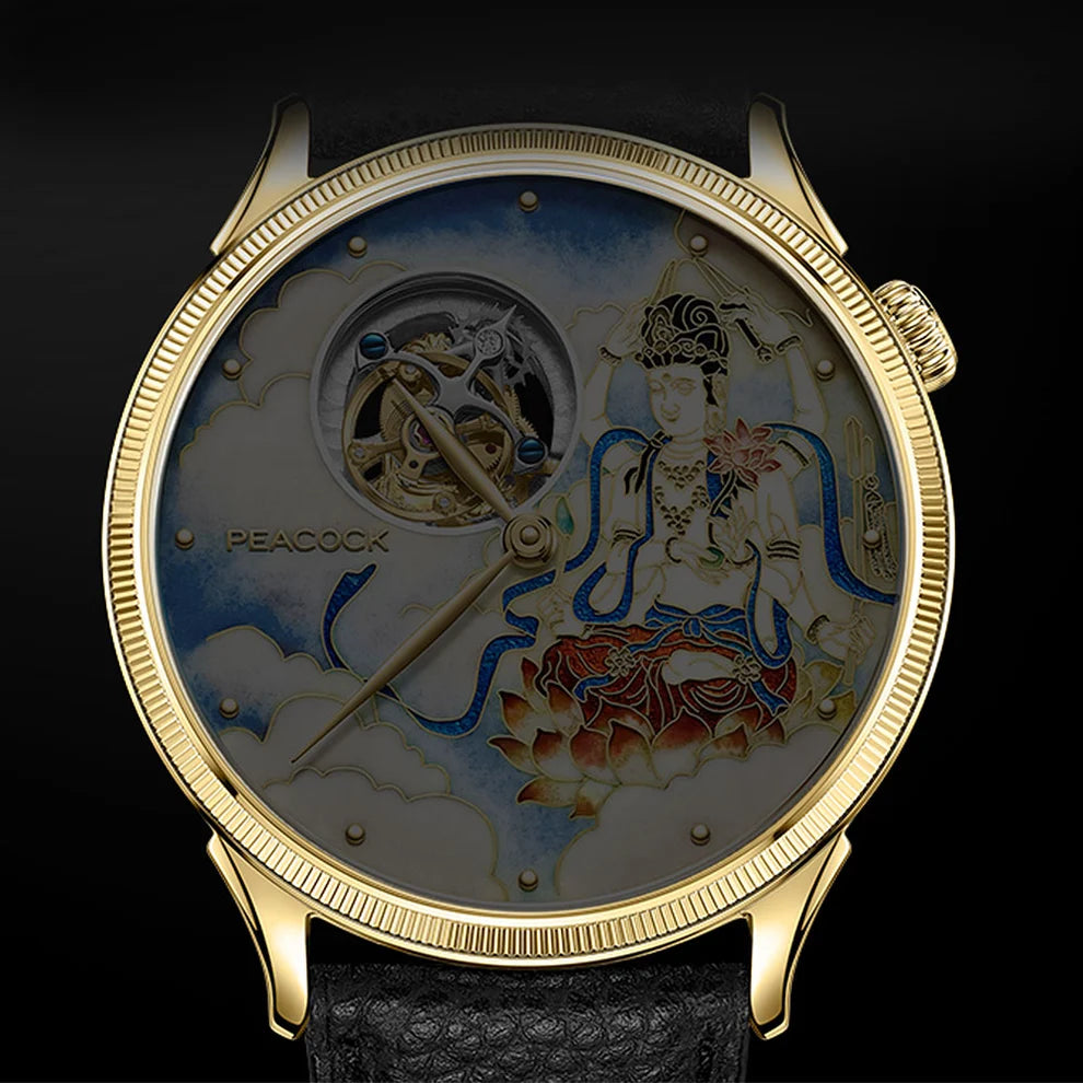 Peacock Peak Maja-chenmo Tourbillon 18K Gold Watch
