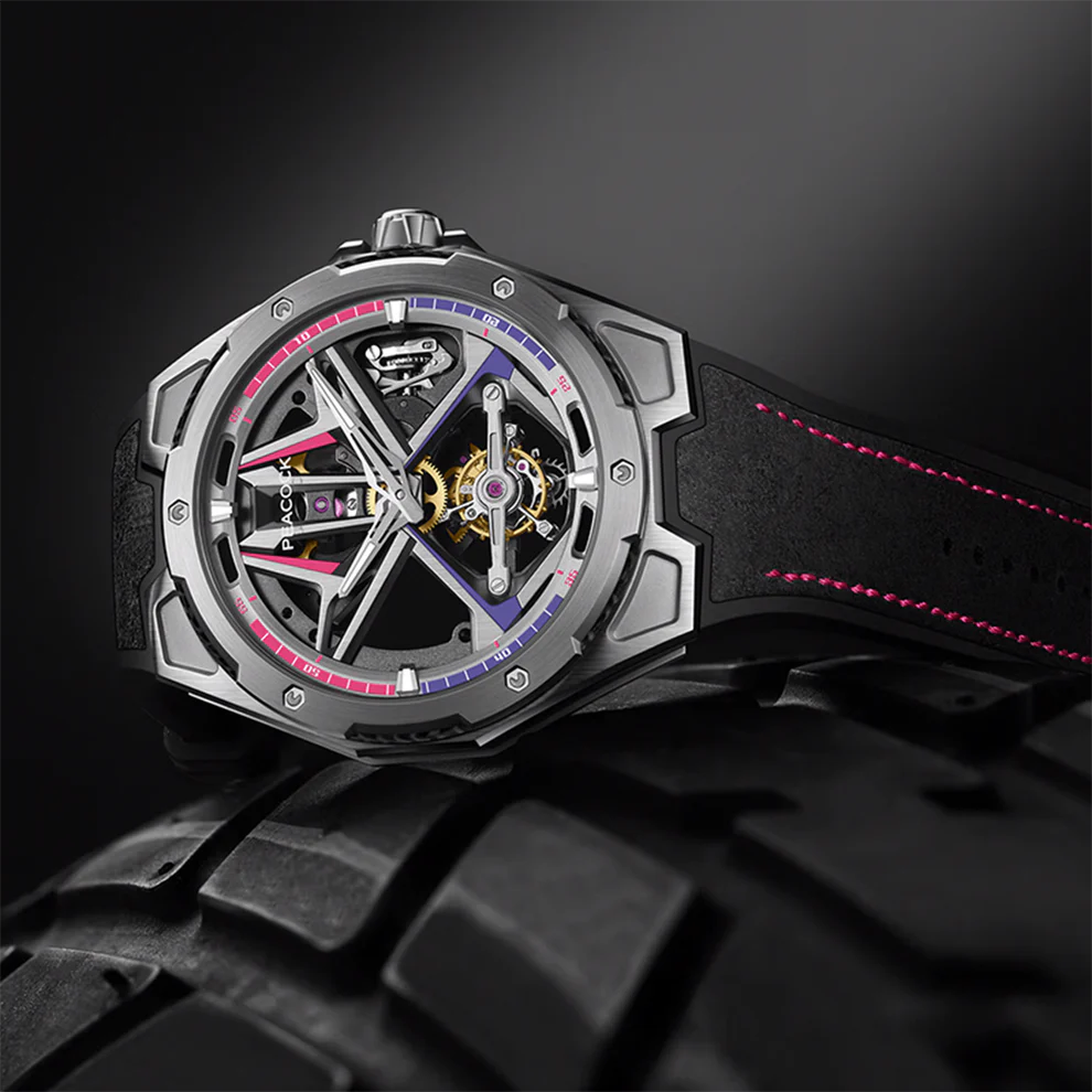 Peacock Top Racing Tourbillon Watch