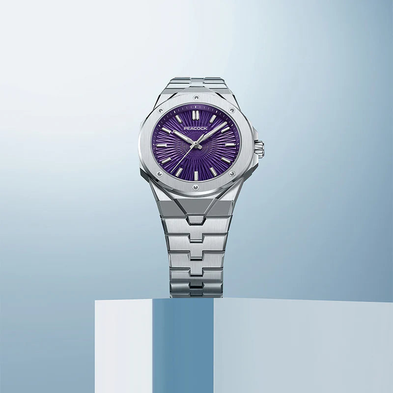 Peacock Plumage Gaze Hand-Made Guilloché Watch [Limited]