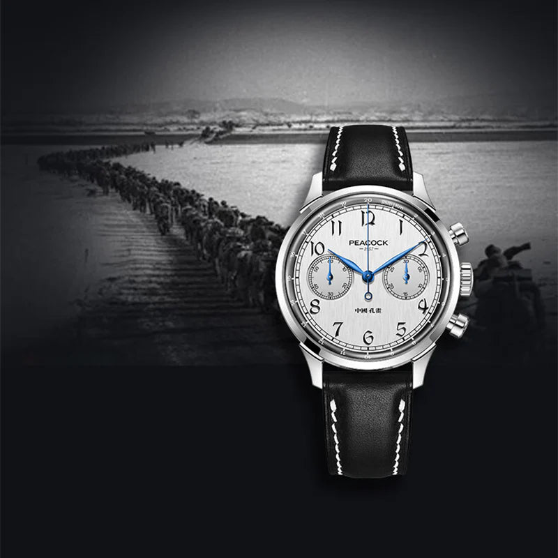 Peacock Perfection Classic 1950 Luxury Chronograph Watch [Limited]