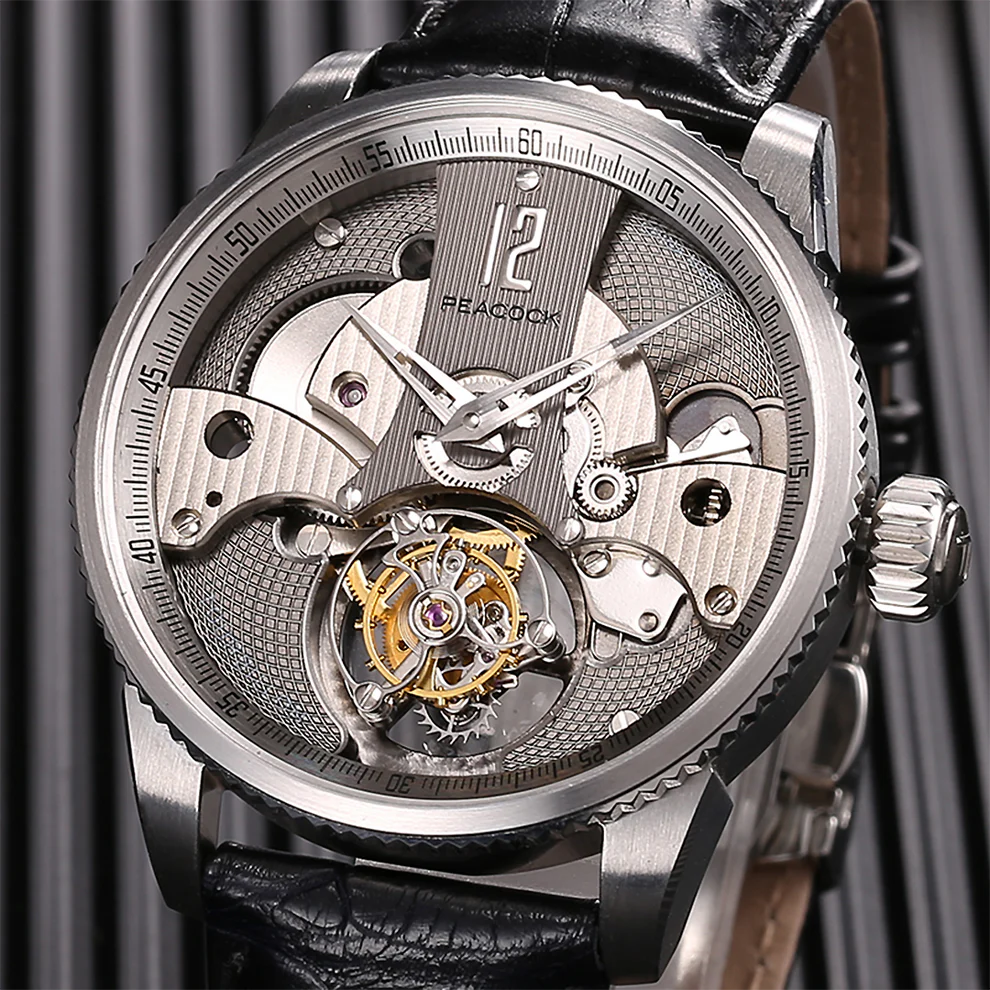 Peacock Witness Off-center Tourbillon Watch
