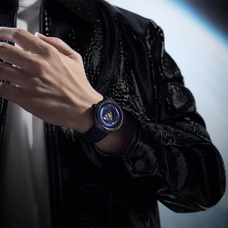 Peacock Black Hole Central Tourbillon Watch– Event Horizon Edition