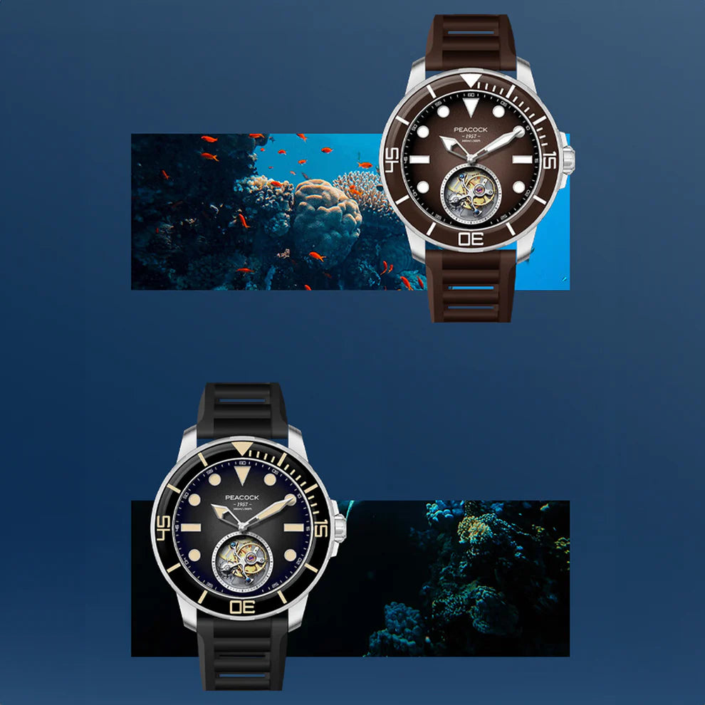 Peacock Ocean Wing Tourbillon Watch Diver 300M