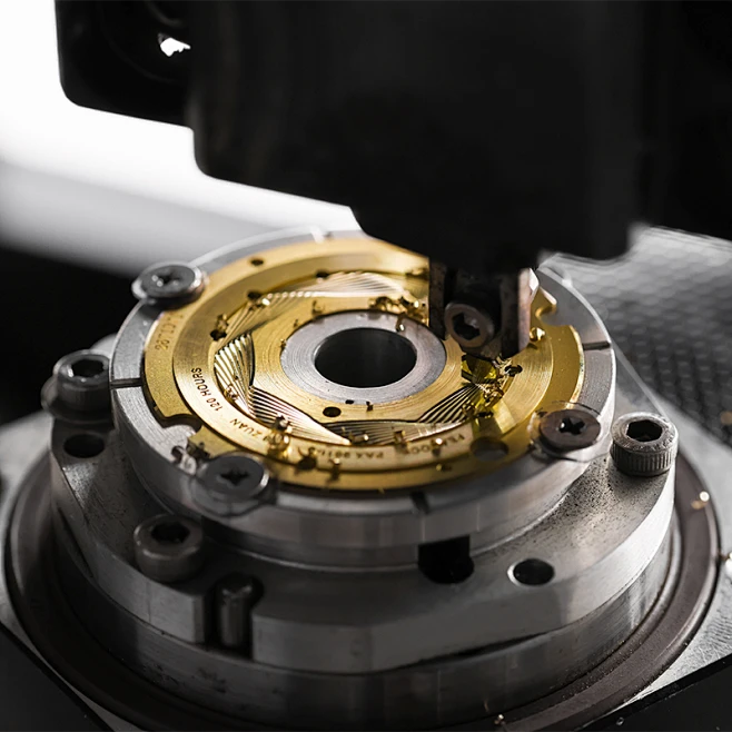 Peacock Black Hole Curved Guilloché Central Tourbillon Watch
