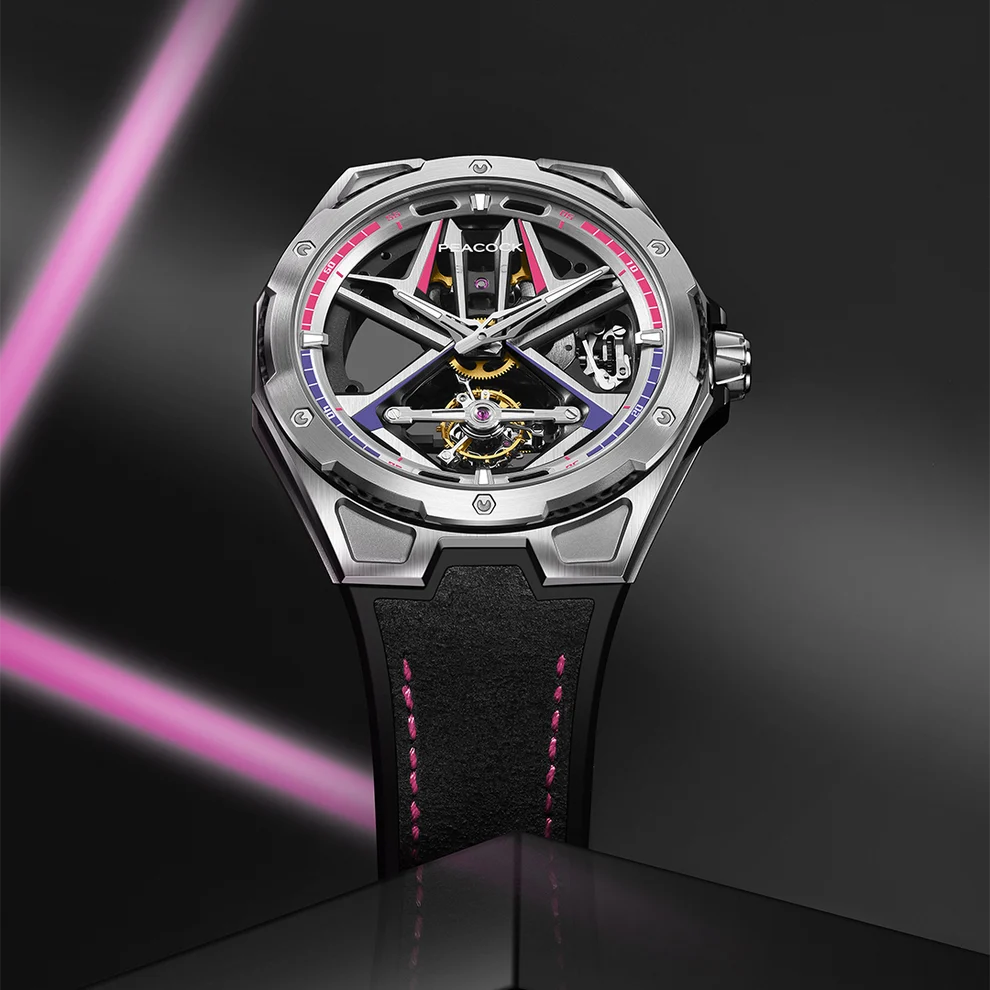 Peacock Top Racing Tourbillon Watch
