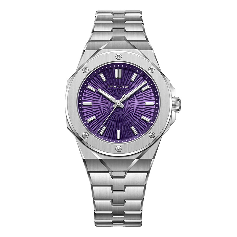 Peacock Plumage Gaze Hand-Made Guilloché Watch [Limited]